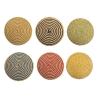 Juego de 6 manteles redondos de paja trenzada Ø38cm Spiral Color Promoción