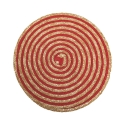 Juego de 6 manteles redondos de paja trenzada Ø38cm Spiral Color Elección
