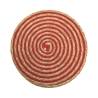 Juego de 6 manteles redondos de paja trenzada Ø38cm Spiral Color Elección