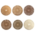 Juego de 6 manteles individuales redondos efecto paja trenzada Ø38cm Nature Promoción