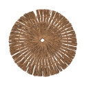 Juego de 6 manteles individuales redondos efecto paja trenzada Ø38cm Nature Descueto
