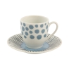 Juego de 6 tazas de café de porcelana con plato 90ml Marea C Rebajas