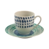 Juego de 6 tazas de café de porcelana con plato 90ml Marea C Catálogo