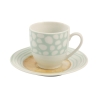 Juego de 6 tazas de café de porcelana con plato 90ml Marea C Elección