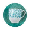 Juego de 6 tazas de café de porcelana con plato 90ml Marea C Precio