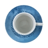 Juego de 6 tazas de café de porcelana con plato 90ml Marea C 