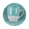 Juego de 6 tazas de café de porcelana con plato 90ml Marea C 