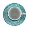 Juego de 6 tazas de café de porcelana con plato 90ml Marea C 