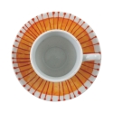 Juego de 6 tazas de café de porcelana con plato 90ml Marea C 