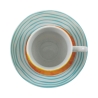 Juego de 6 tazas de café de porcelana con plato 90ml Marea C 