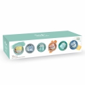 Juego de 6 tazas de café de porcelana con plato 90ml Marea C 