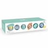 Juego de 6 tazas de café de porcelana con plato 90ml Marea C 