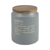 Tarro para sal gris con tapa de bambú 0,8L Victionary I Oferta