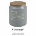 Tarro para sal gris con tapa de bambú 0,8L Victionary I Rebajas