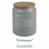 Tarro para sal gris con tapa de bambú 0,8L Victionary I Rebajas