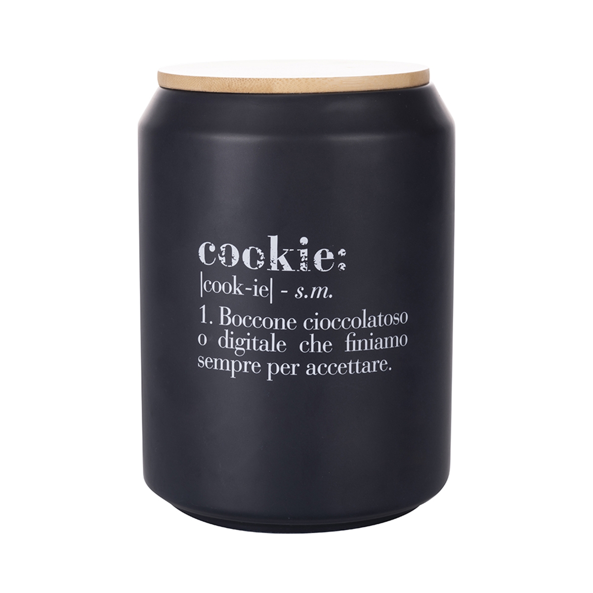 Tarro de galletas negro con tapa de bambú 1,6L Victionary G Promoción Tarro de galletas negro con tapa de bambú 1,6L Victionary G Promoción