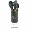 Porta utensilios negro con inscripción 8 piezas Victionary C Precio