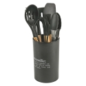 Porta utensilios negro con inscripción 8 piezas Victionary C Oferta
