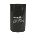 Porta utensilios negro con inscripción 8 piezas Victionary C Rebajas