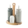 Set de condimentos de madera 5 piezas con aceitera de gres Victionary B Oferta