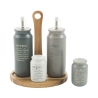 Set de condimentos de madera 5 piezas con aceitera de gres Victionary B Rebajas