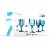 Juego de 6 copas de 265 ml en vidrio decorado con arabescos Syrah Coste