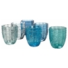 Set de 6 vasos de agua 265ml de vidrio con diseño arabesco Syrah Ocean Rebajas