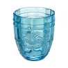 Set de 6 vasos de agua 265ml de vidrio con diseño arabesco Syrah Ocean Catálogo
