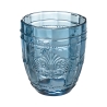 Set de 6 vasos de agua 265ml de vidrio con diseño arabesco Syrah Ocean Elección