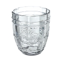 Set de 6 vasos de agua 265ml de vidrio con diseño arabesco Syrah Ocean Modelo