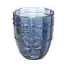 Set de 6 vasos de agua 265ml de vidrio con diseño arabesco Syrah Ocean Características
