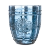 Set de 6 vasos de agua 265ml de vidrio con diseño arabesco Syrah Ocean Medidas