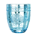 Set de 6 vasos de agua 265ml de vidrio con diseño arabesco Syrah Ocean 