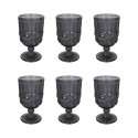 Juego de 6 copas 300ml de vidrio con relieve Nobilis C Promoción