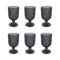 Juego de 6 copas 300ml de vidrio con relieve Nobilis C Promoción