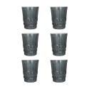 Set de 6 vasos de agua 240ml con relieve decorativo Nobilis Promoción