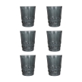 Set de 6 vasos de agua 240ml con relieve decorativo Nobilis Promoción