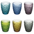 Juego de 6 vasos de agua 300ml con relieve Koralight Promoción