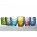 Juego de 6 vasos de agua 300ml con relieve Koralight Características