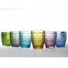 Juego de 6 vasos de agua 300ml con relieve Koralight Características