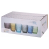 Juego de 6 vasos de agua 300ml con relieve Koralight Medidas
