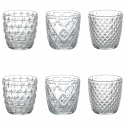 Juego de 6 vasos de agua transparentes de vidrio 325ml Diversity Promoción