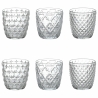 Juego de 6 vasos de agua transparentes de vidrio 325ml Diversity Promoción