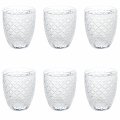 Juego de 6 vasos de agua 325ml en vidrio transparente Castle Promoción