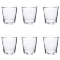 Set de 6 vasos transparentes de vidrio soplado 300ml Cancun Promoción