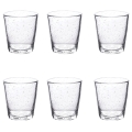 Set de 6 vasos transparentes de vidrio soplado 300ml Cancun Promoción