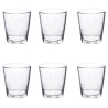 Set de 6 vasos transparentes de vidrio soplado 300ml Cancun Promoción