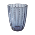 Juego de 6 vasos de agua de vidrio con lunares blancos 300ml Kalahari Descueto