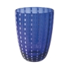 Juego de 6 vasos de agua de vidrio con lunares blancos 300ml Kalahari Modelo