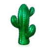 Escultura moderna de cactus estatua en resina verde metalizado Grymt Promoción
